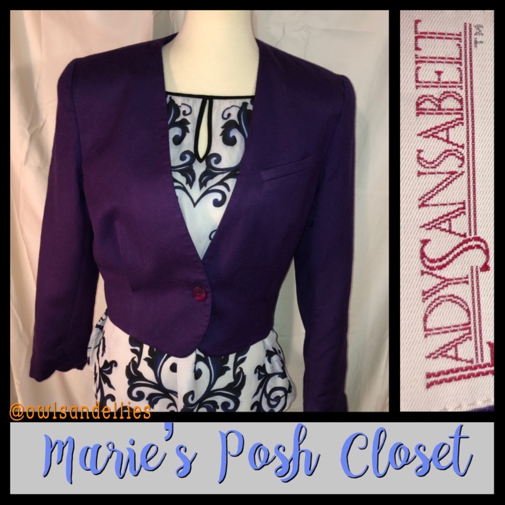 Vintage - Bright Purple Cropped Jacket